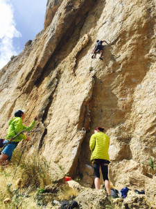 Rock climbing Sinks Canyon Lander WY